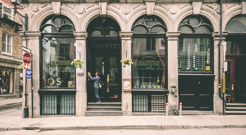 Man in a Storefront, Montreal